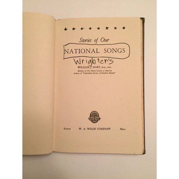 Stories of Our National Songs, 1st Edition Hard Cover William J. Hart 1942 - Picture 9 of 12